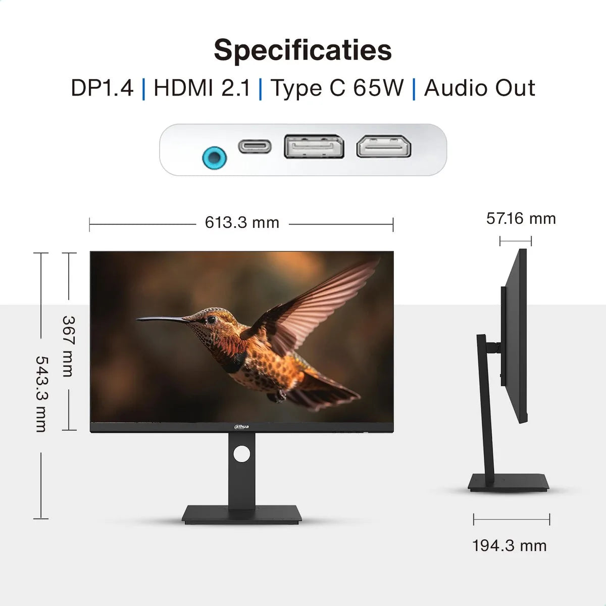 Dahua 27 inch LM27-P301A QHD IPS Monitor 75 Hz USB-C