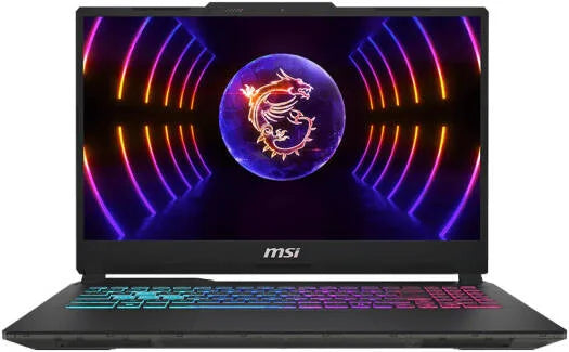 MSI Cyborg 15 A13UC Gaming Laptop, 15.6" FHD IPS 144Hz Display Intel Core i7-13620H 16GB RAM 512GB SSD NVIDIA GeForce RTX 3050 4GB Translucent Black