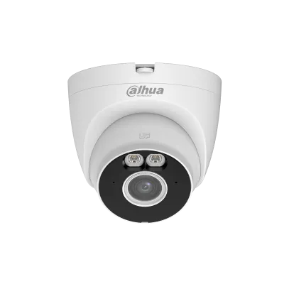 DAHUA DH-T4A-LED Dome 4MP Fixed-focal Wi-Fi Bullet Network Camera RJ45 Ethernet & wifi connectivity Mobile Management Software Micro SD card (up to 256 GB) 4MP resolution built in Mic Supports AI Human Detection Auto on and off control