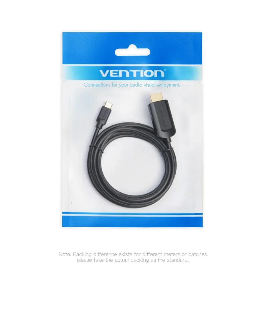 Vention USB-C to HDMI Cable – 2M, Black (VEN CGUBH)