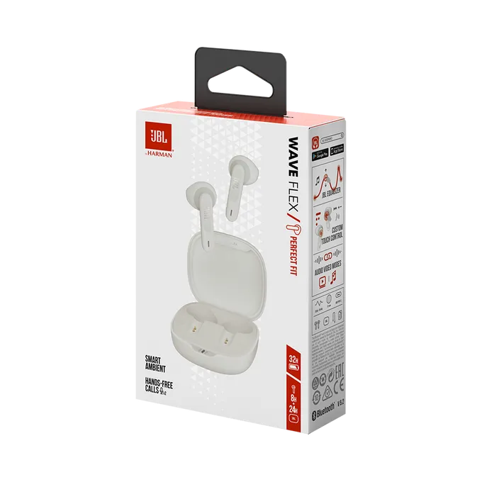 JBL WAVE FLEX wireless Earbuds - White
