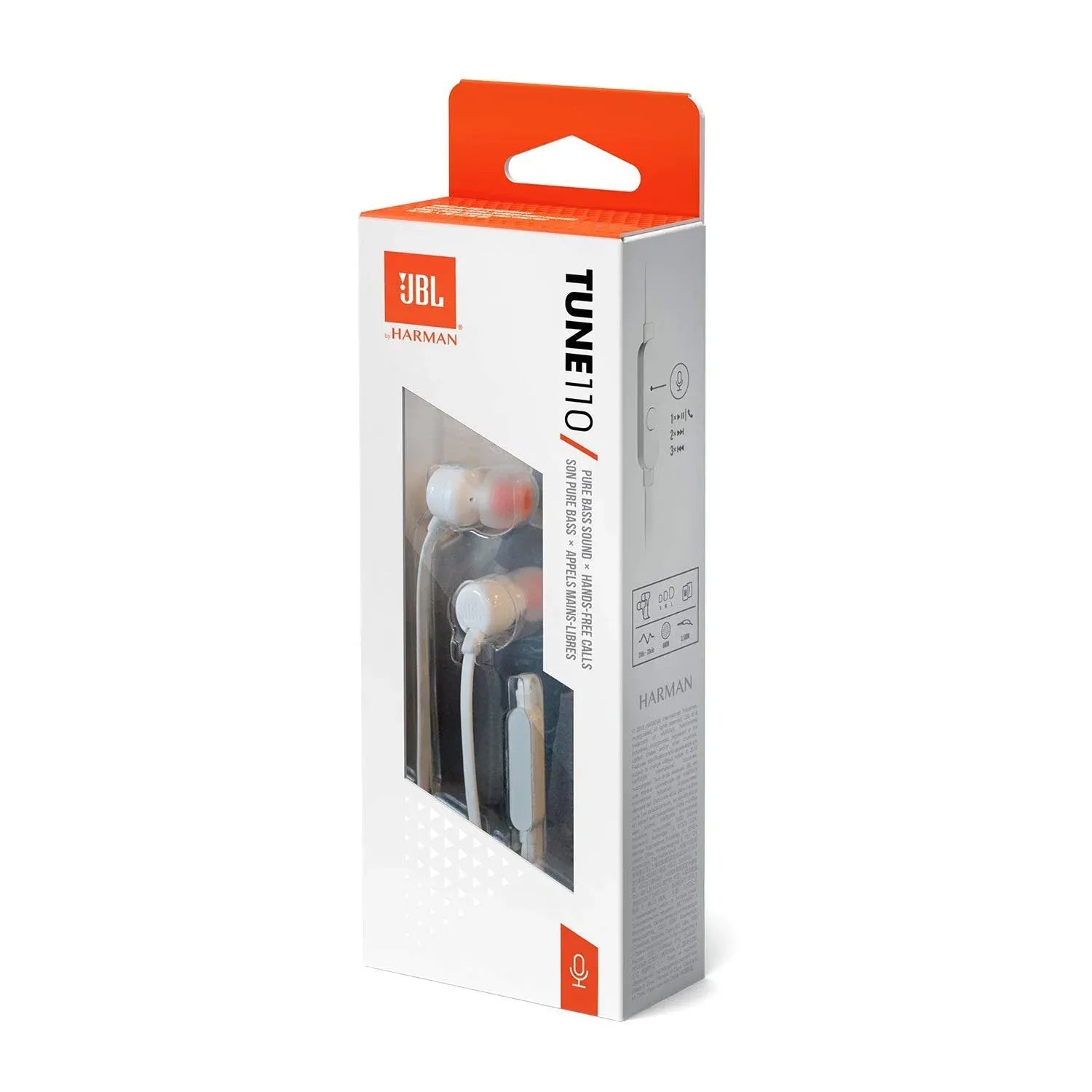 JBL Tune 110 Earphones - White