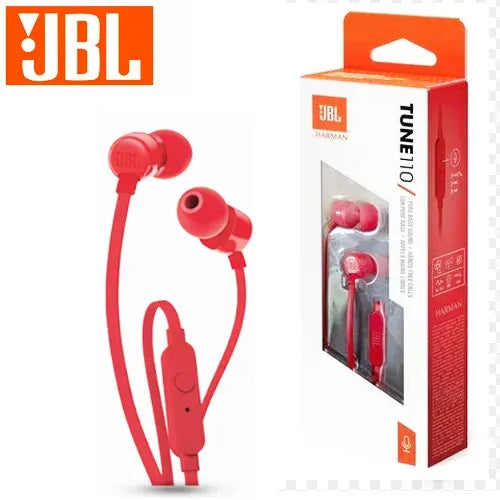 JBL Tune 110 Earphones - Red