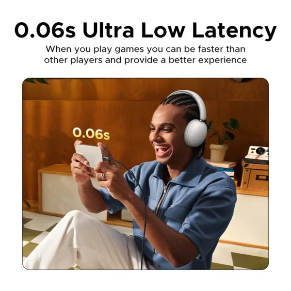 UGREEN Studio Max2 80Hrs Wireless Headphone With Dual Mode Connectivity (Light Gray) HP205 45017