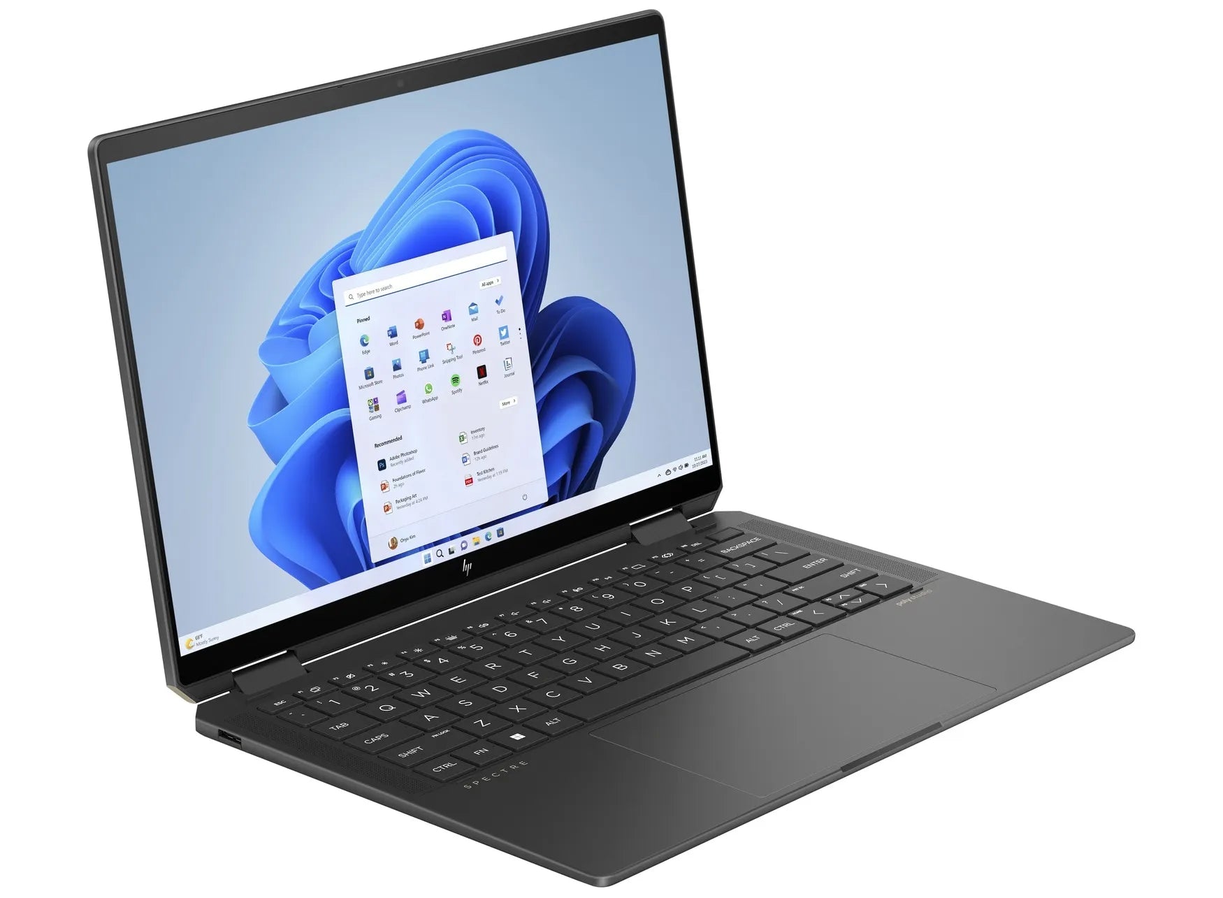 HP Spectre x360 2-in-1 14-eu0040ca Laptop Intel Core Ultra 7-155U 16 GB Onboard Ram 1TB PCIe Gen4 NVMe M.2 SSD Storage 14" diagonal 3K (2880 x 1800) OLED Display Windows 11 Home Poly Studio Speakers English Keyboard Nightfall Black