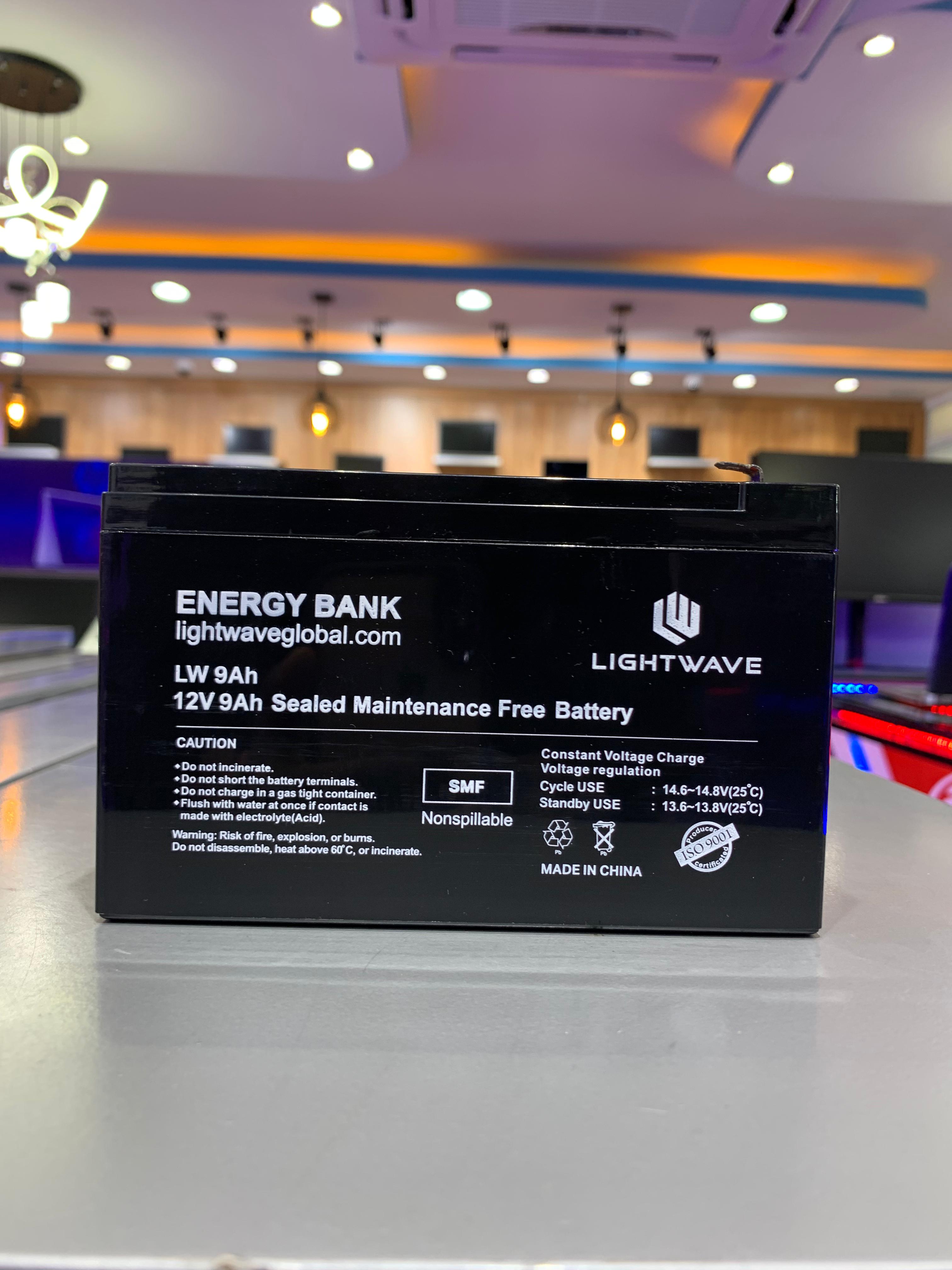 Lightwave 12V/9AH Ups battery-High Performance SMF battery