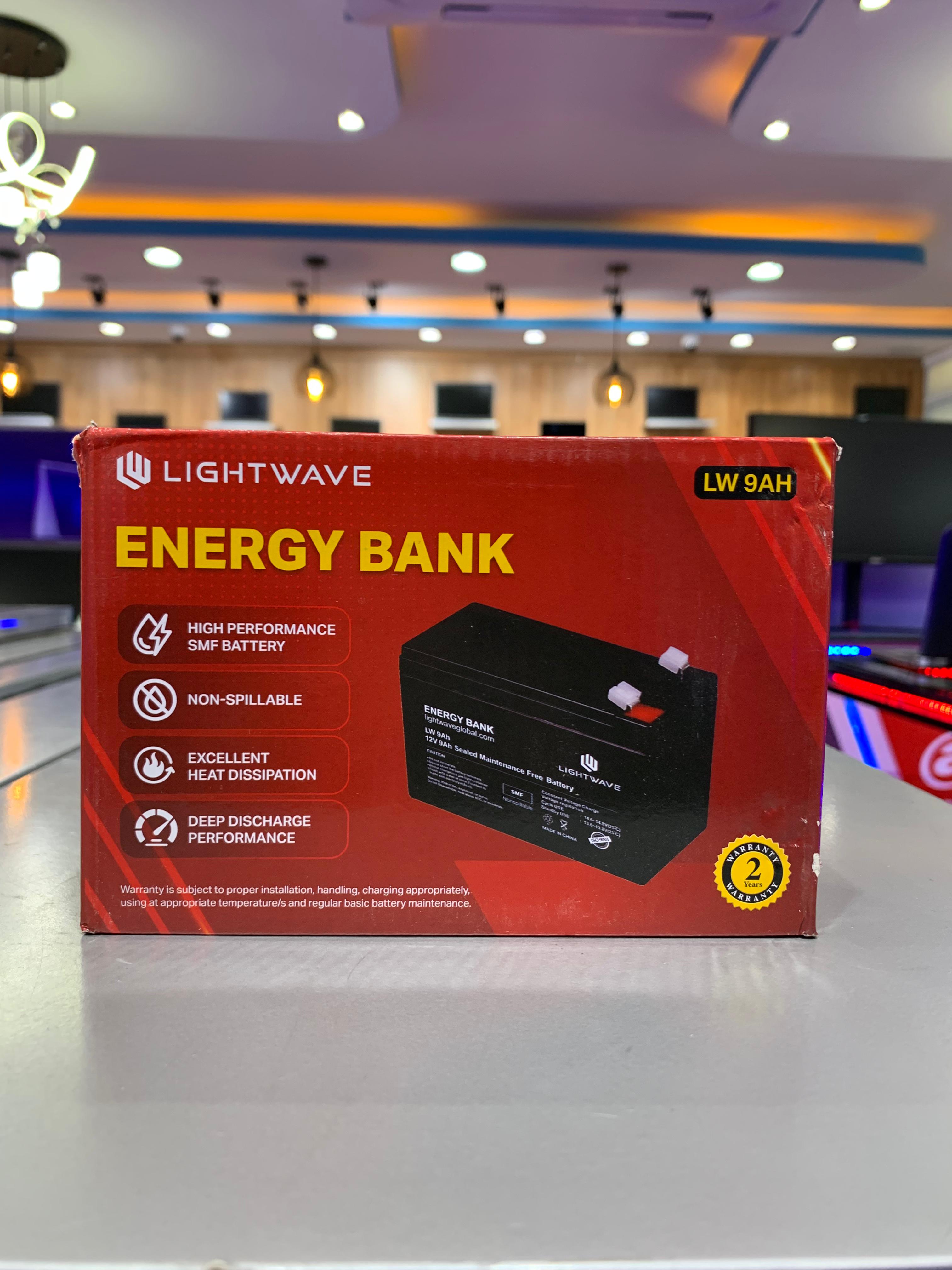 Lightwave 12V/9AH Ups battery-High Performance SMF battery