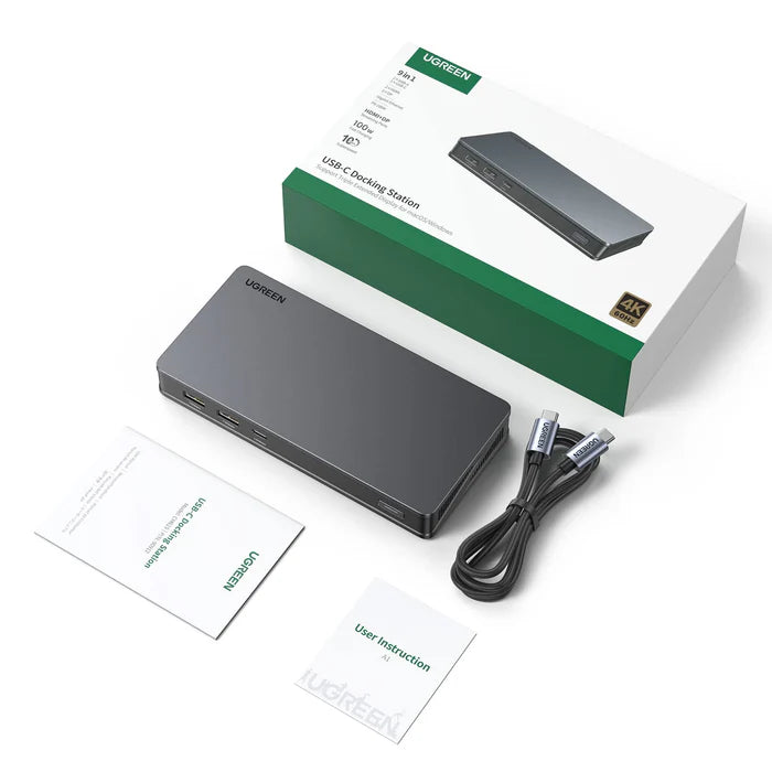 UGREEN USB-C Multi-Function 9-In-1 Docking Station – CM615 90912