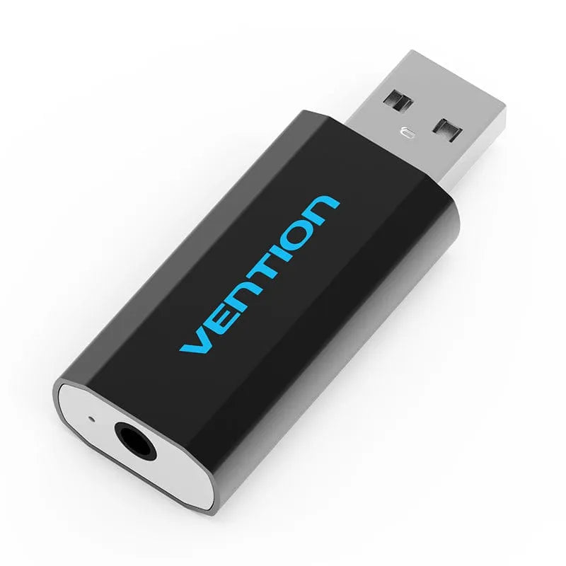 Vention 4 Pole USB External Sound Card Black (VEN VAB-S15-B)