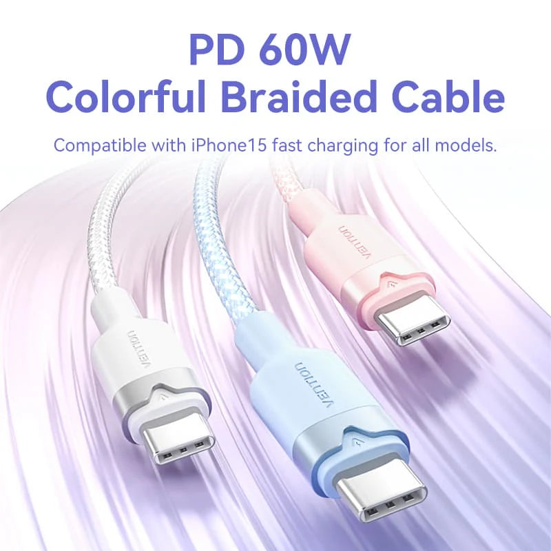 Vention TRDWH USB 2.0 Type-C Male to Type-C Male 3A Cable 2 Metres
