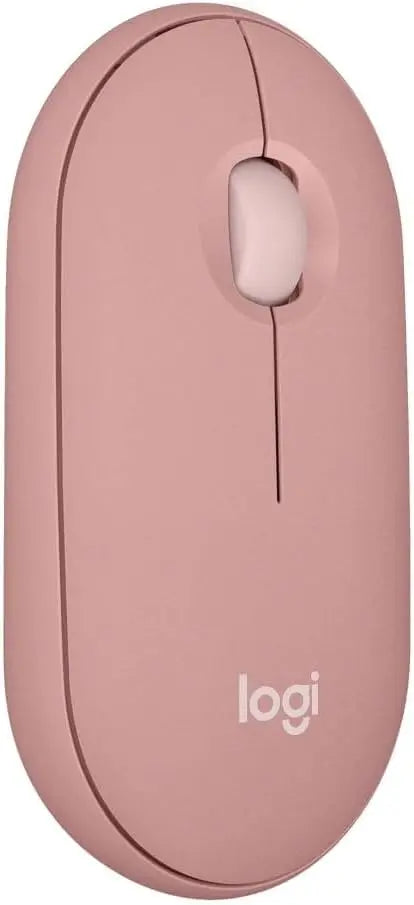 Logitech Pebble Mouse 2 M350s Slim Bluetooth Wireless Multi Device Mouse -Tonal Rose