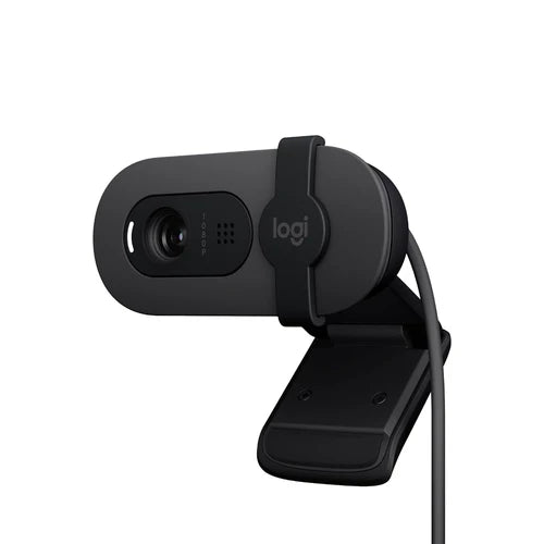Logitech Brio 100 Full HD Webcam for Meetings and Streaming Auto-Light Balance Built-in Mic Privacy Shutter for Microsoft Teams Google Meet Zoom and More