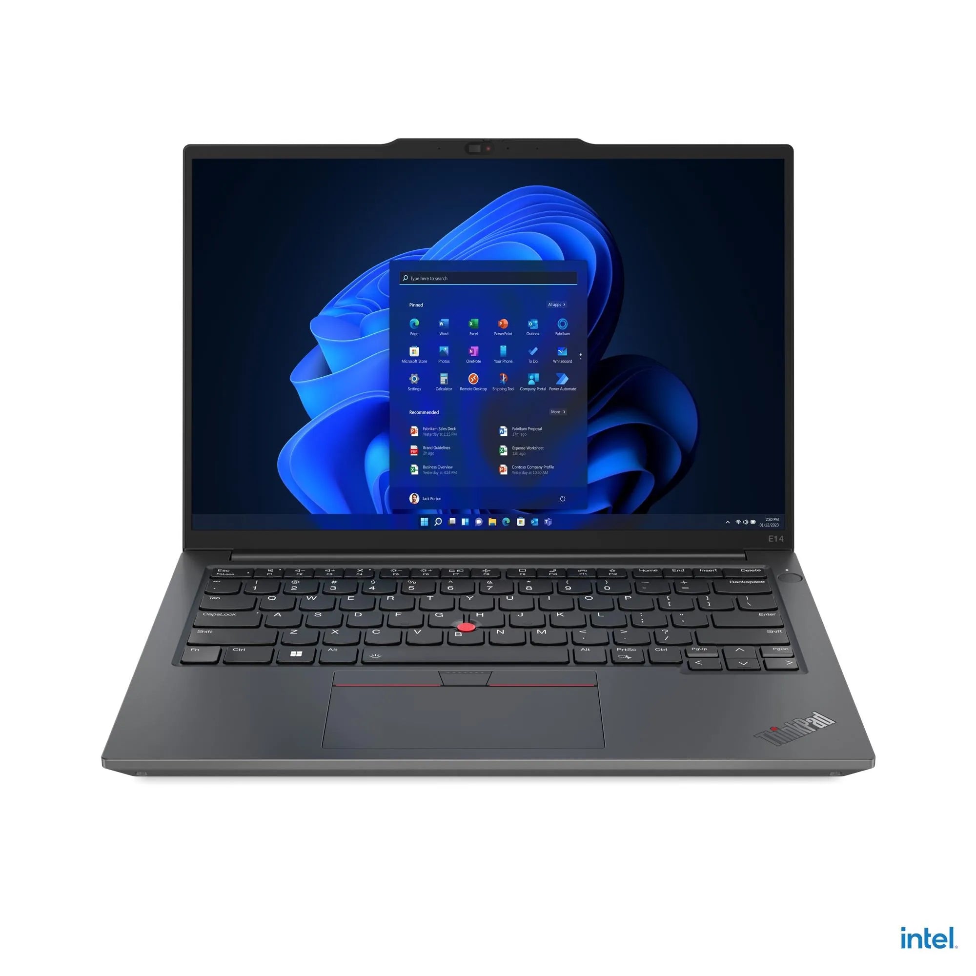 Lenovo E14 Gen 5 Laptop Intel Core i5-13420H Processor Intel UHD Graphics 8 GB DDR4-3200 Ram 512 GB SSD Storage 14" WUXGA Display Cloud Grey