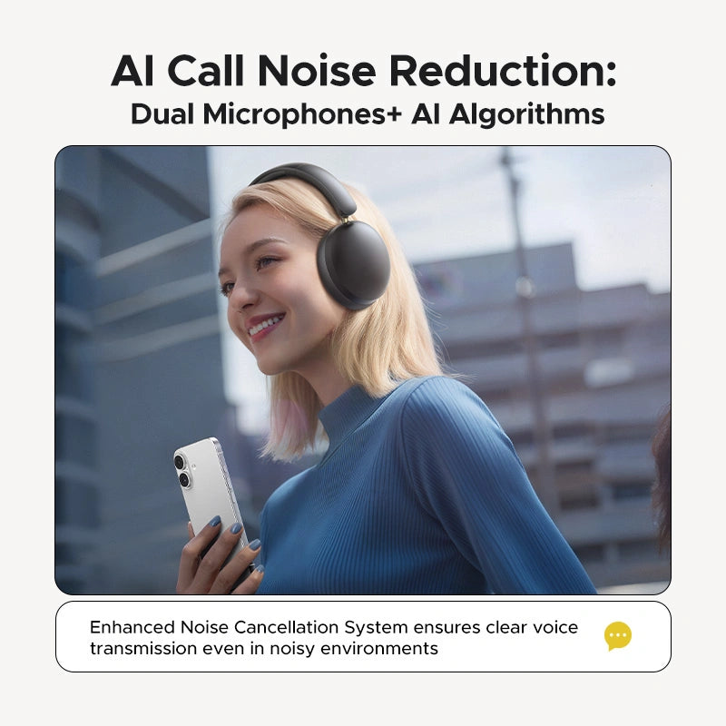 UGREEN Studio Max2 80Hrs Wireless Headphone With Dual Mode Connectivity (Black) HP205 45018