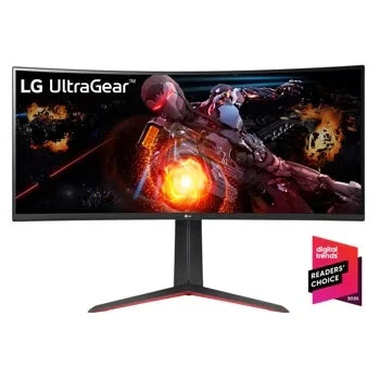 LG 34 Inch Curved Gaming Monitor UltraGear™ QHD 1440P HDR 10 160Hz Monitor with Tilt/Height Adjustable Stand