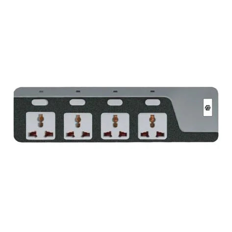 LightWave 4 Way Power Extension With Overload protection, Universal sockets,2500w max power LW EXT 754- 3 Metres