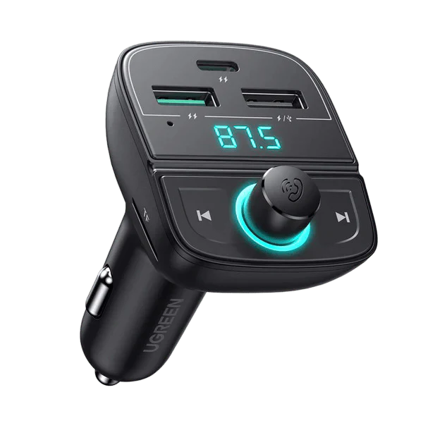 UGREEN Car Bluetooth Adapter - Bluetooth FM Transmitter for Car PD/QC 3.0 Car Charger CD229 80910