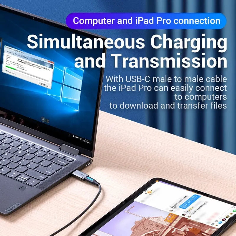 Vention USB 3.0 Male to USB-C Female Adapter Gray Aluminum Alloy Type (VEN CDPH0)