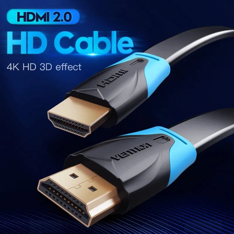 Vention Flat HDMI Cable 1.5M Black (VEN VAA-B02-L150)