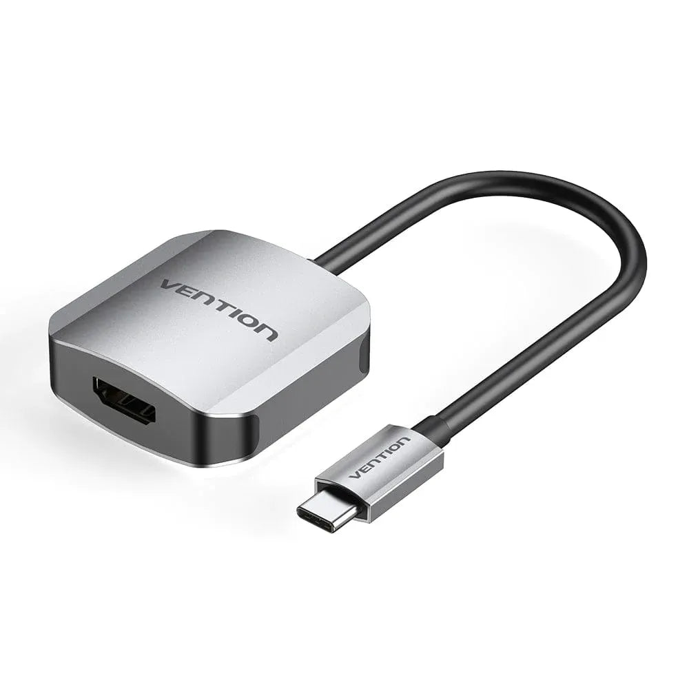 Vention USB-C to HDMI Converter(VEN TDEHB) – 0.15M Cable, Gray Aluminum Alloy