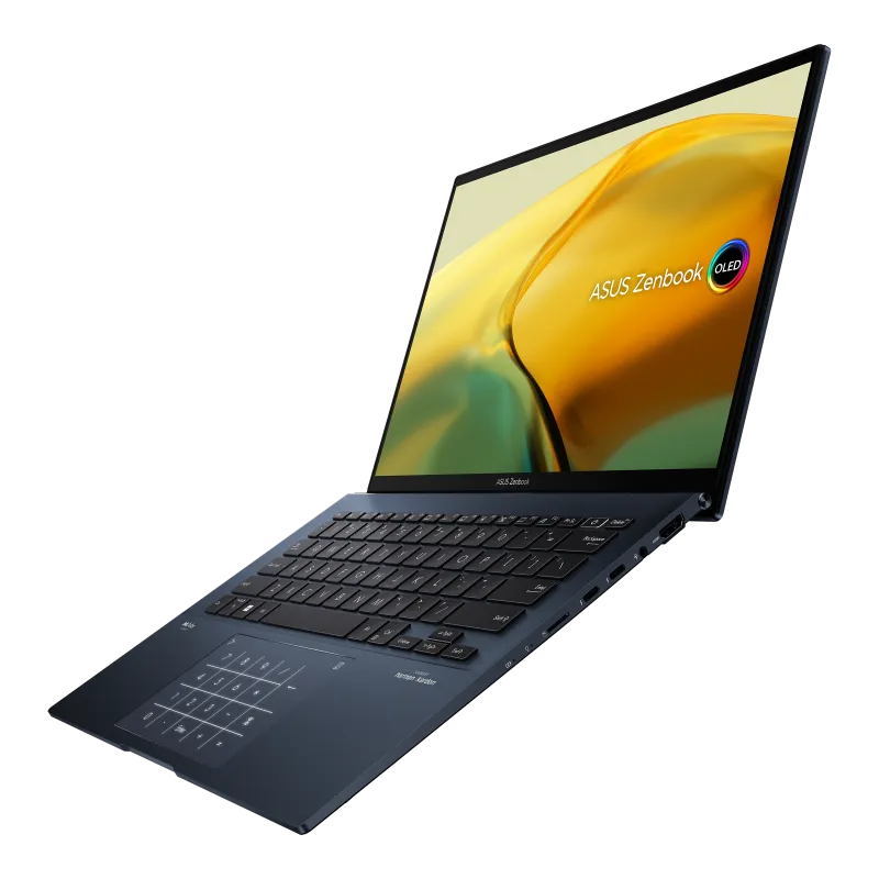 ASUS Zenbook 14 OLED - UX3402ZA Laptop 12th Gen Intel Core™ i7-1260P 2.1 GHz EVO Intel® Iris Xe Graphics 14.0 Inch WQXGA  Touch Screen Display 16GB LPDDR5 Onboard Ram 512GB SSD Windows 11 Ponder Blue